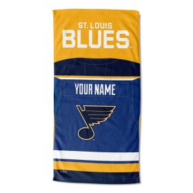 [Personalization Only] Official NHL Jersey Beach Towel - Blues