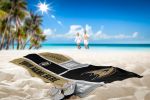 [Personalization Only] Official NHL Colorblock Personalized Beach Towel - Anaheim Ducks